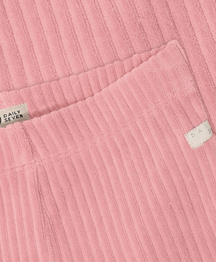 Flared Velvet meisjes broek roze