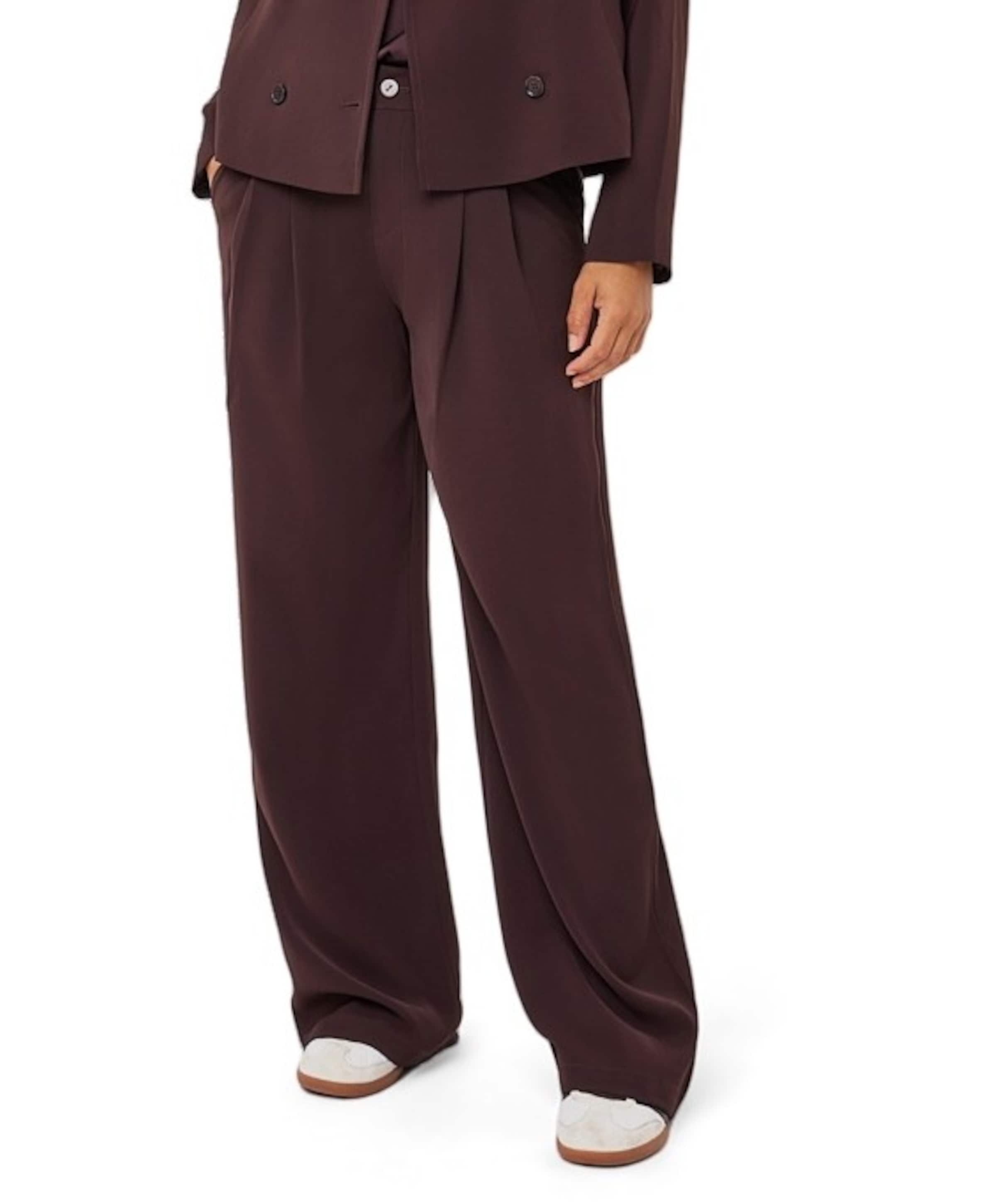 Wide leg dames broek bruin