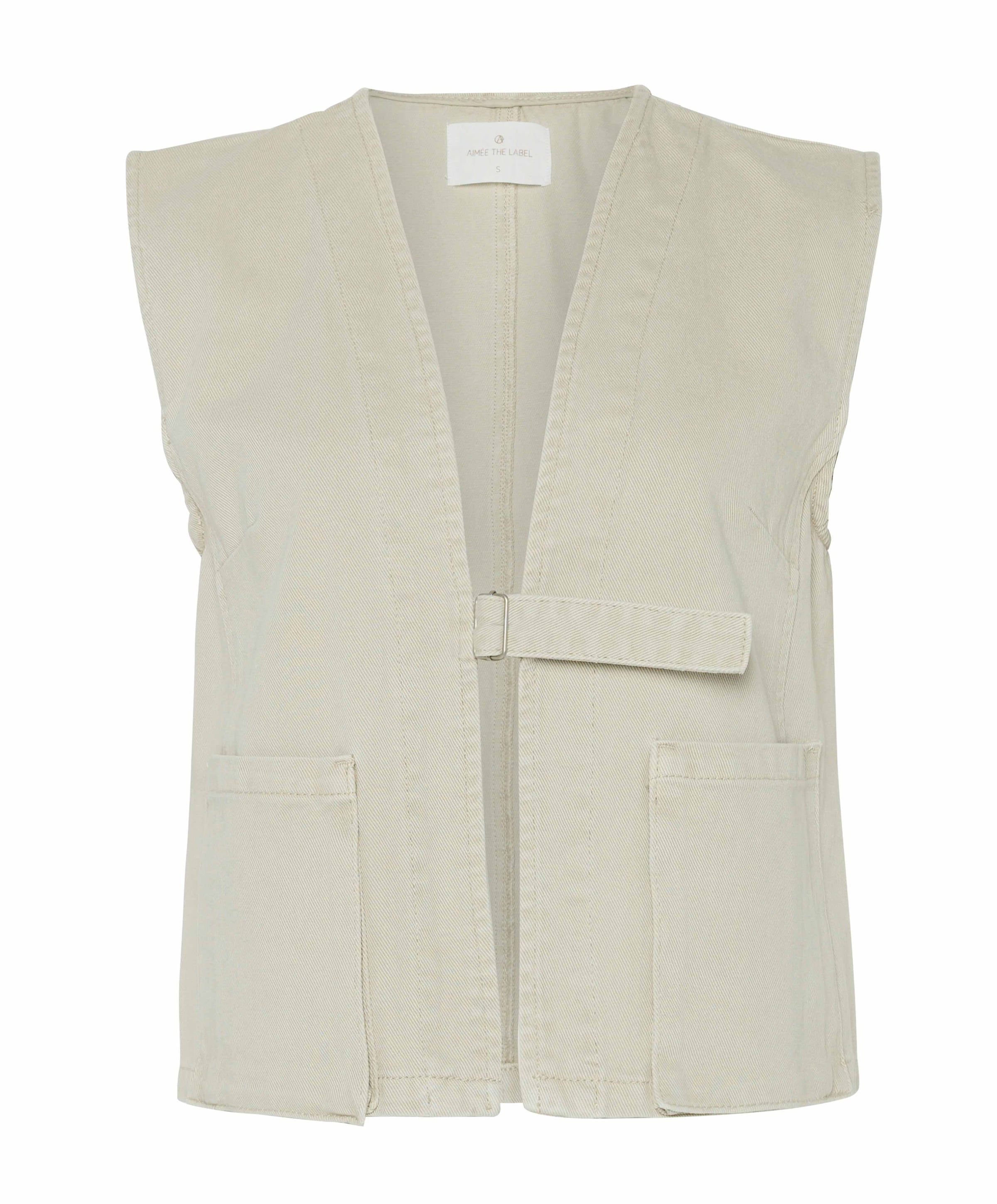 Dames gilet beige