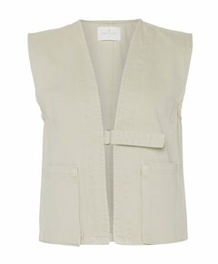Dames gilet beige