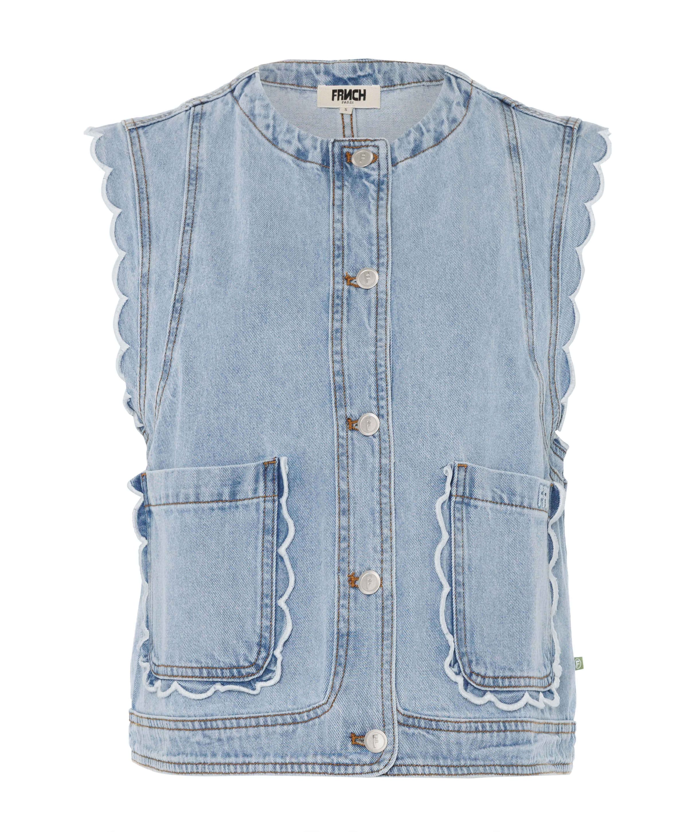 Dames gilet blauw