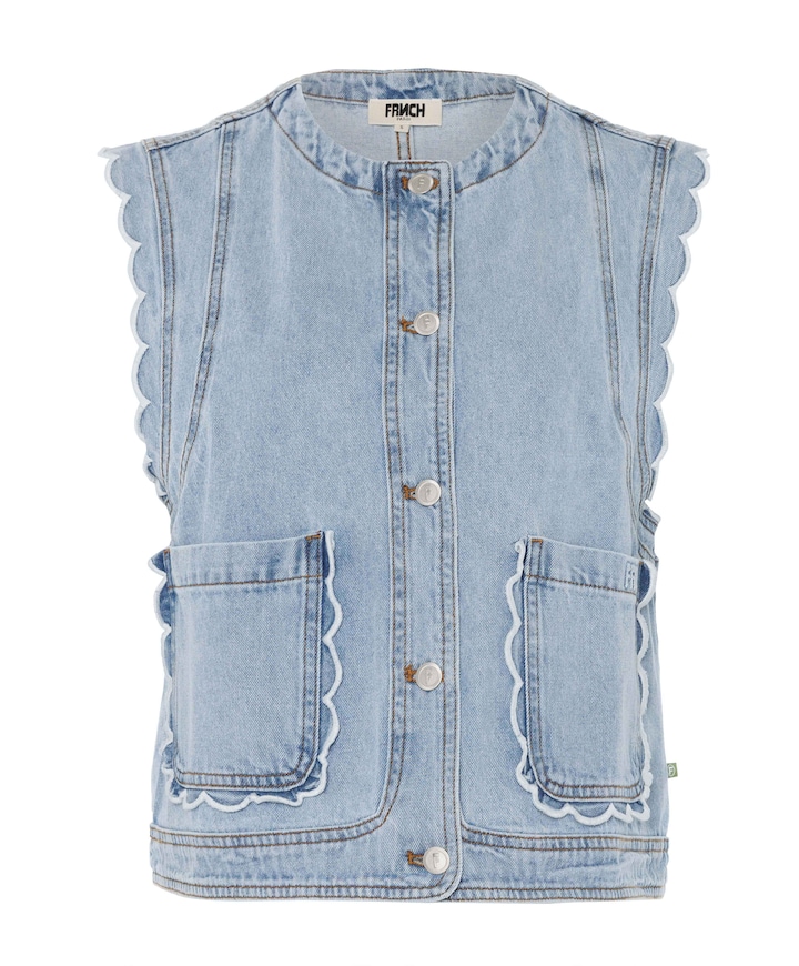 Dames gilet blauw