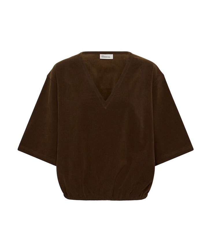 Dames T-shirt bruin
