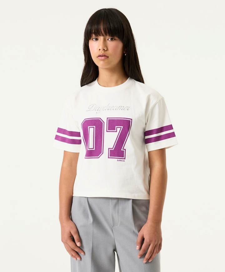 Meisjes T-shirt ecru