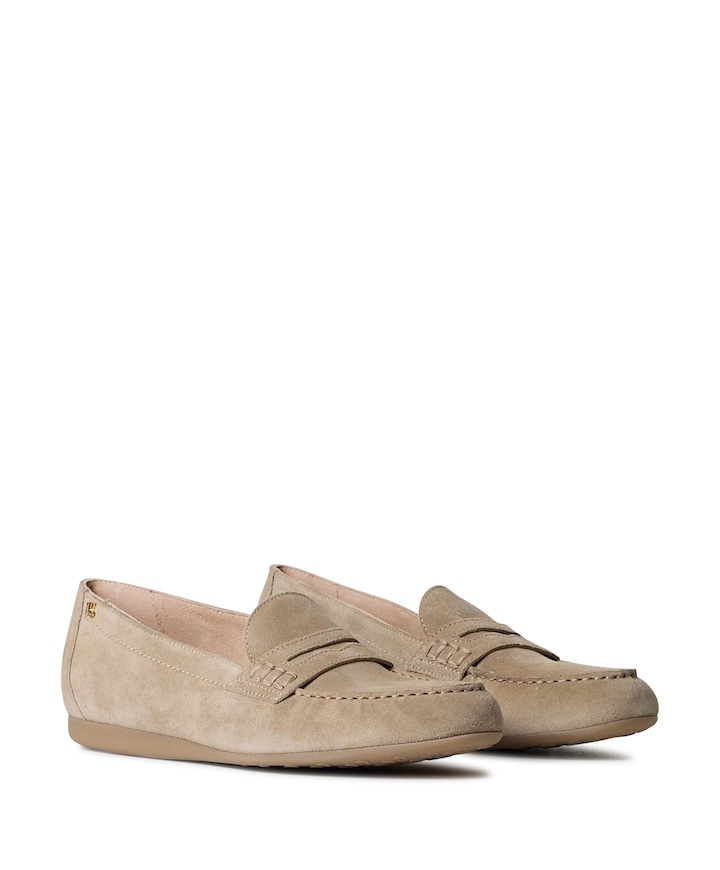 dames loafers beige