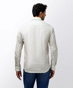 Heren overhemd lange mouw groen