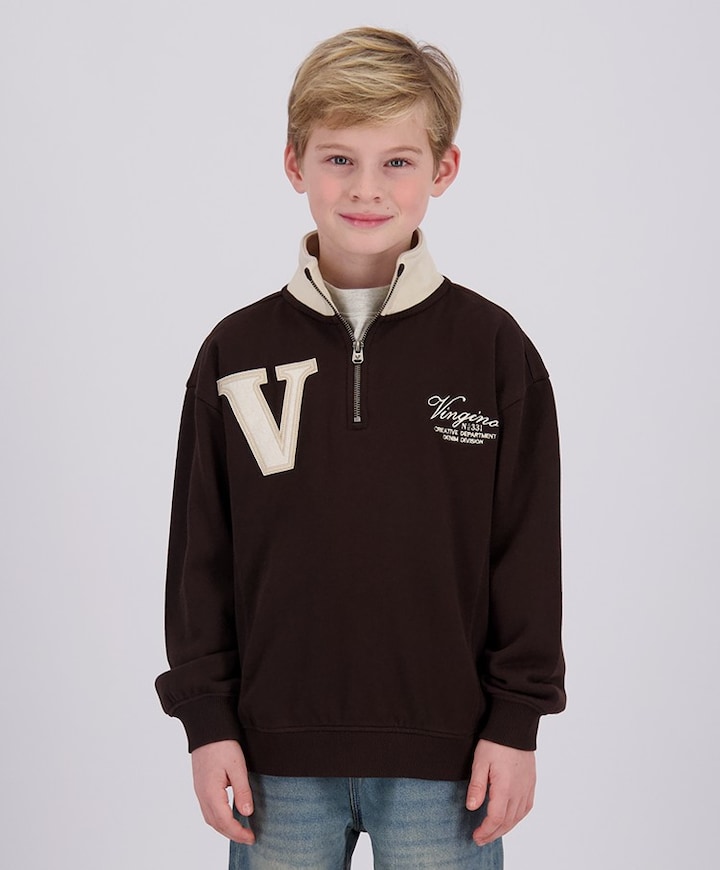 Jongens sweater bruin