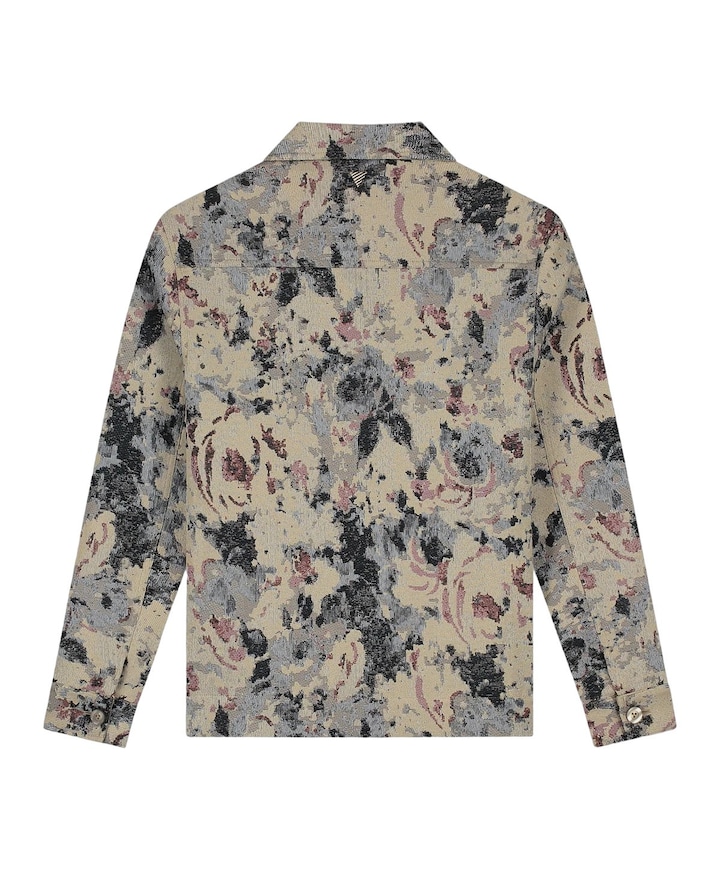 Heren overhemd lange mouw beige