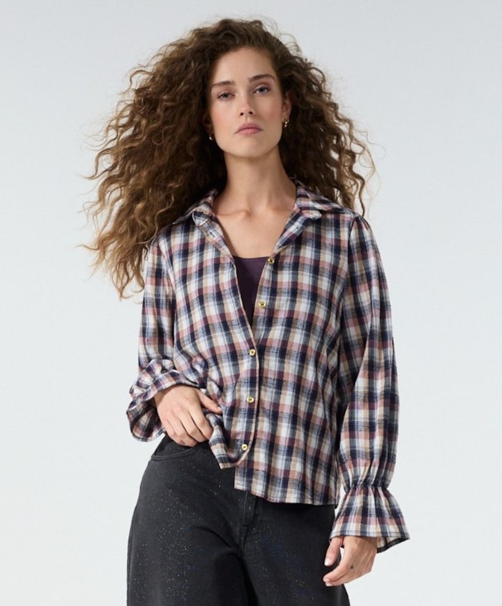 Dames blouse paars