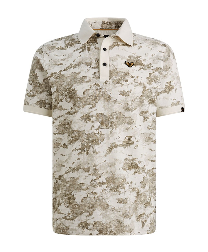 Heren polo ecru
