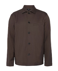 Heren overhemd lange mouw bruin