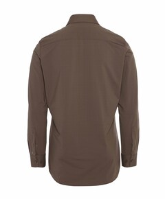 Overhemd lange mouw bruin