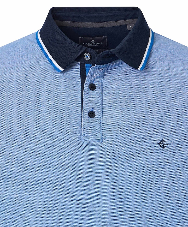 Heren polo blauw