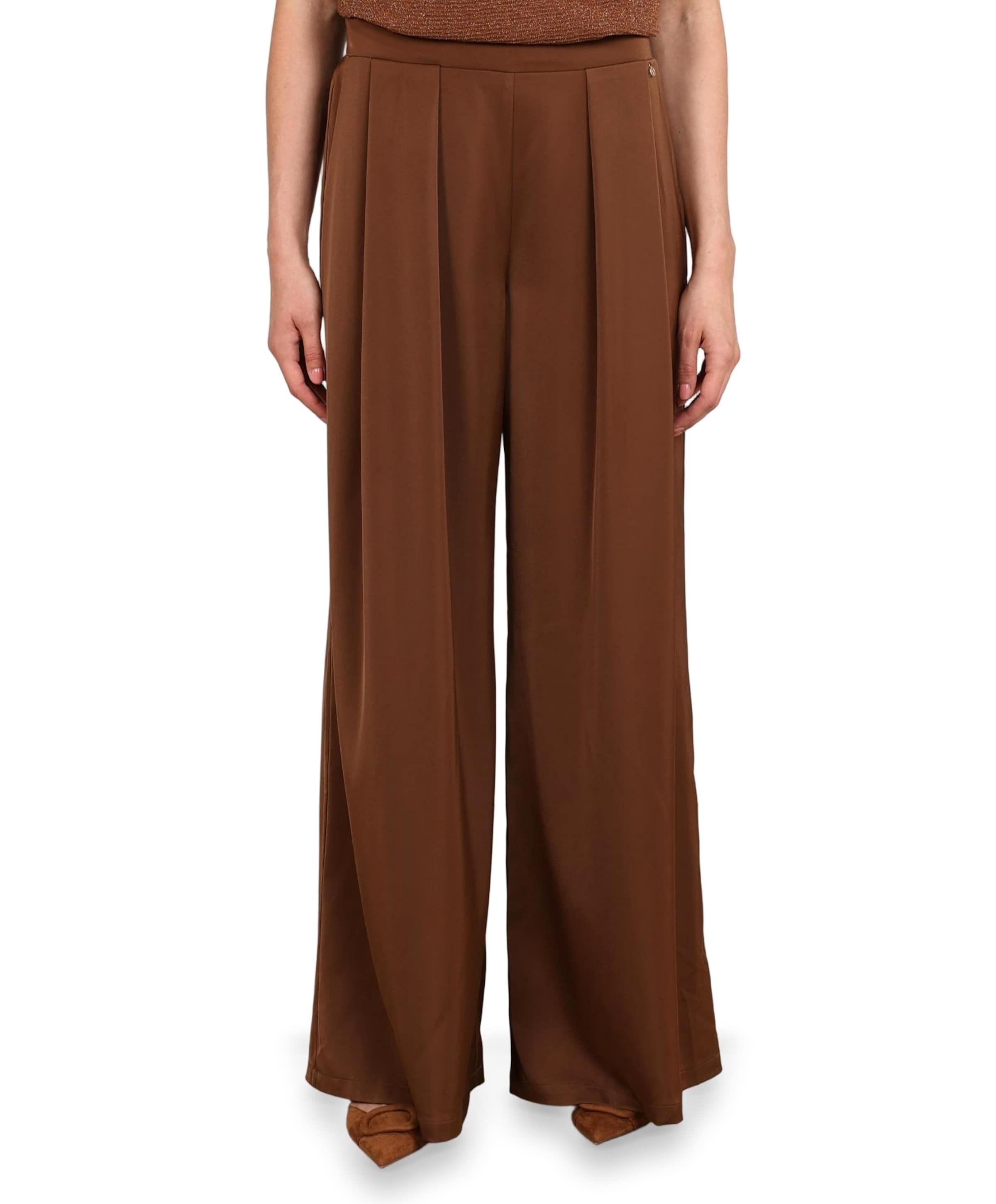June Shiny dames broek bruin
