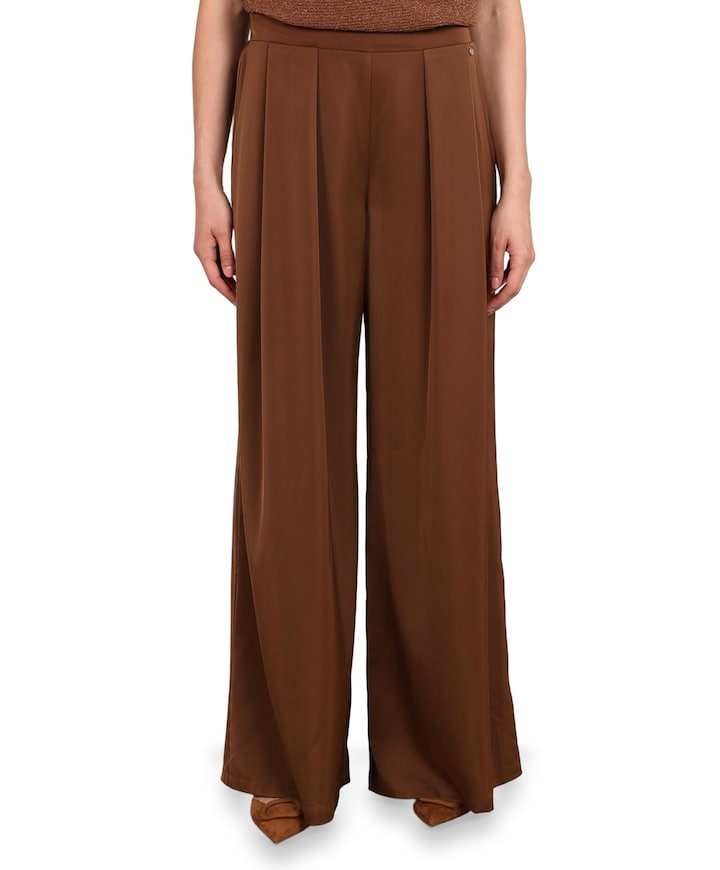 June Shiny dames broek bruin