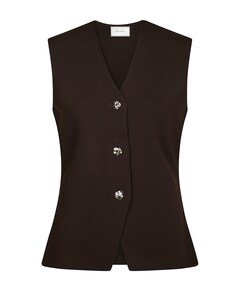 Dames gilet bruin