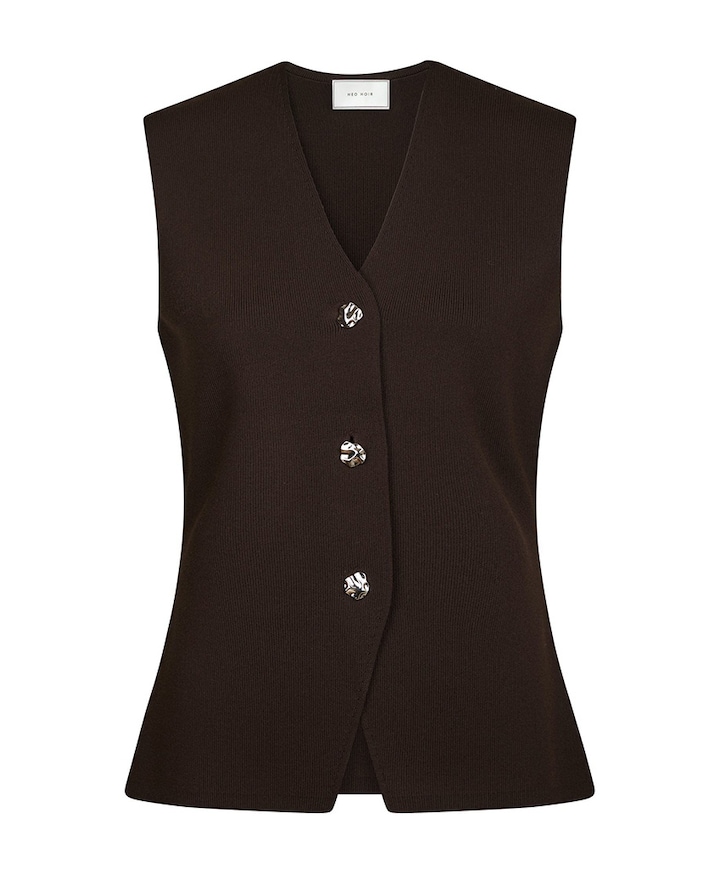 Dames gilet bruin