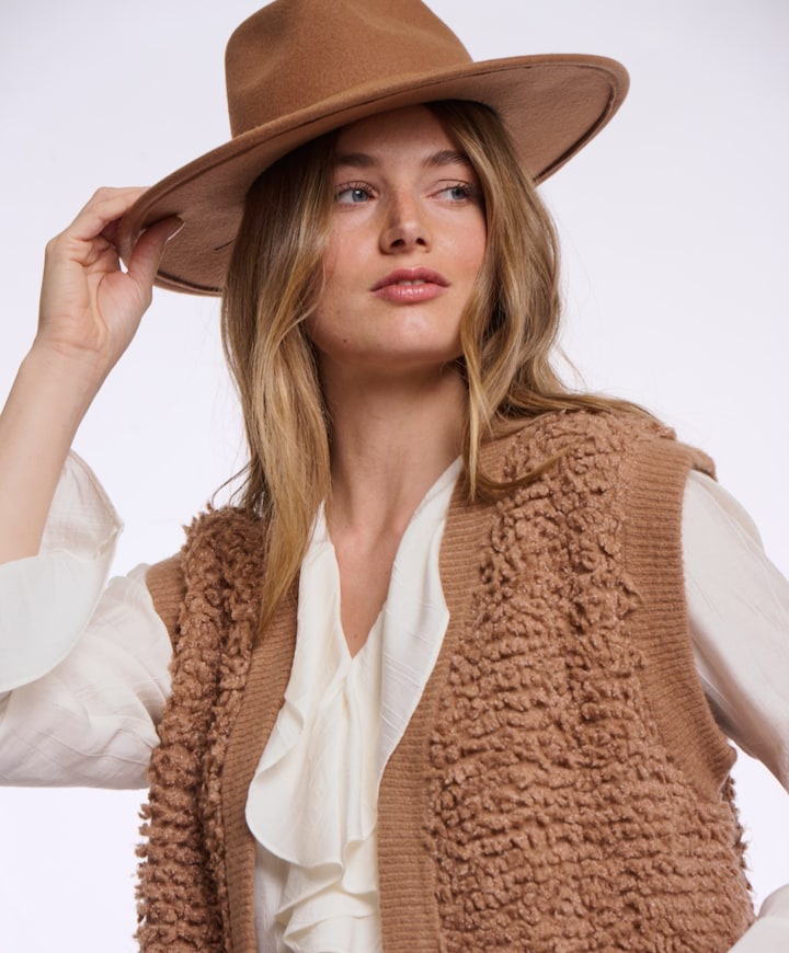Dames hoed beige