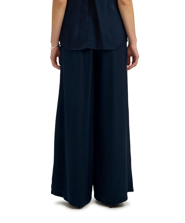 SLFLEONORE HW WIDE PANT B dames broek blauw