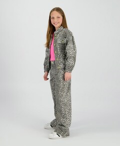 Cassie Leopard meisjes jeans grijs
