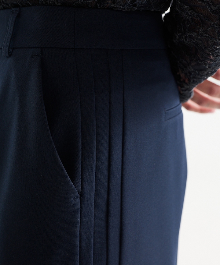 BERRA wb 403 extra wide leg long contrast ch dames broek blauw
