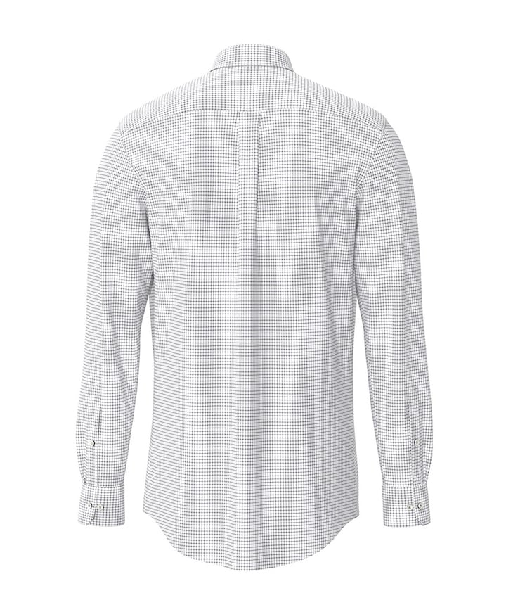 Heren overhemd lange mouw blauw