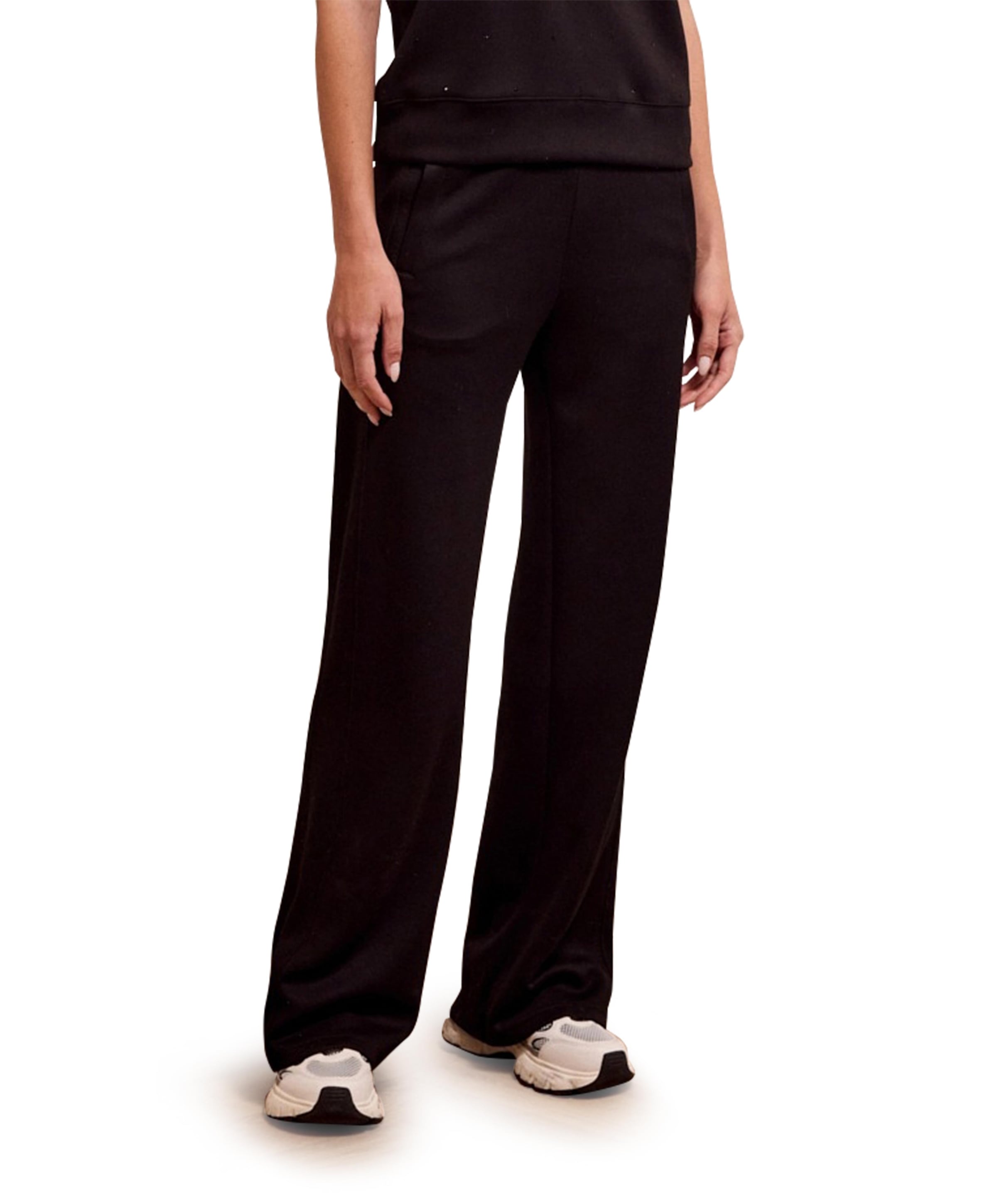 Technical Sweat Wide-Leg broek zwart