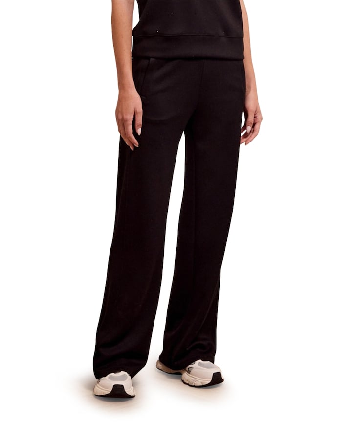 Technical Sweat Wide-Leg broek zwart