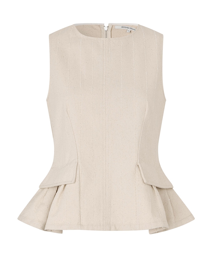 Dames top beige