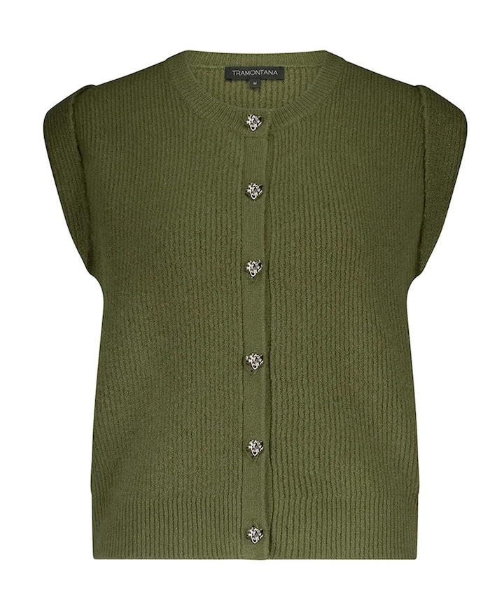 Dames vest groen