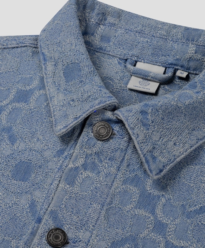 Heren overshirt blauw