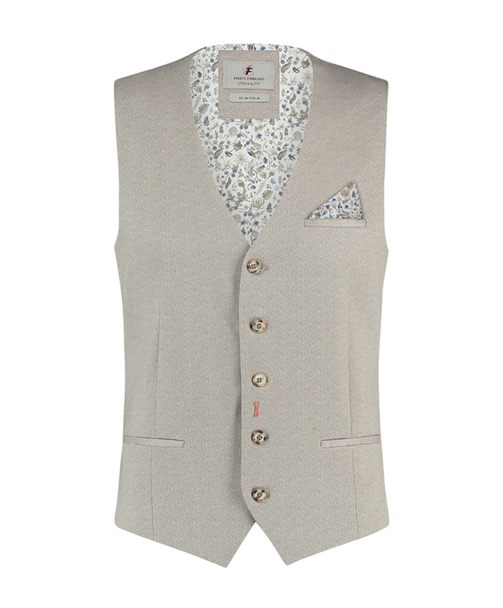 Heren gilet beige