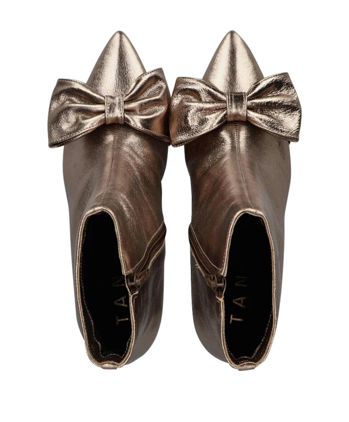 dames enkellaarzen goud