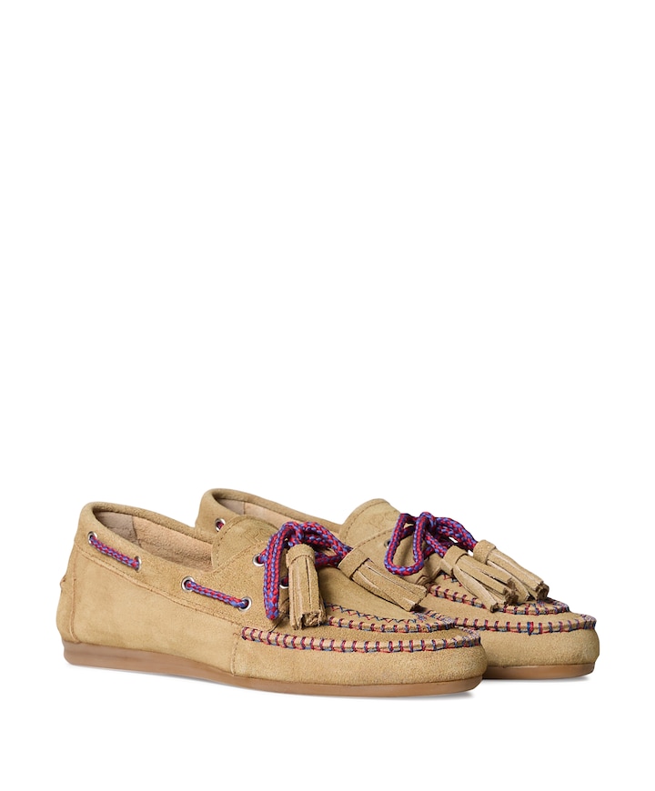 Boat loafer dames loafers beige