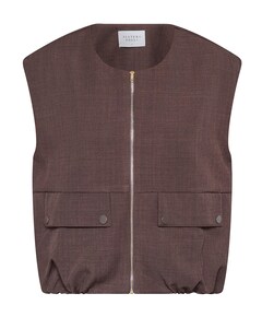 Dames gilet bruin