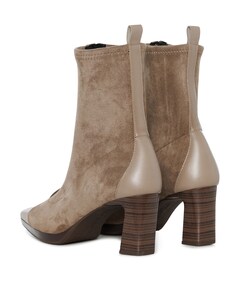 dames enkellaarzen beige
