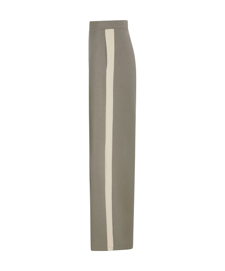 Stripe dames broek beige