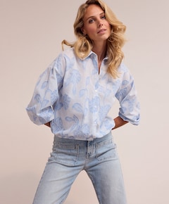 Dames blouse blauw