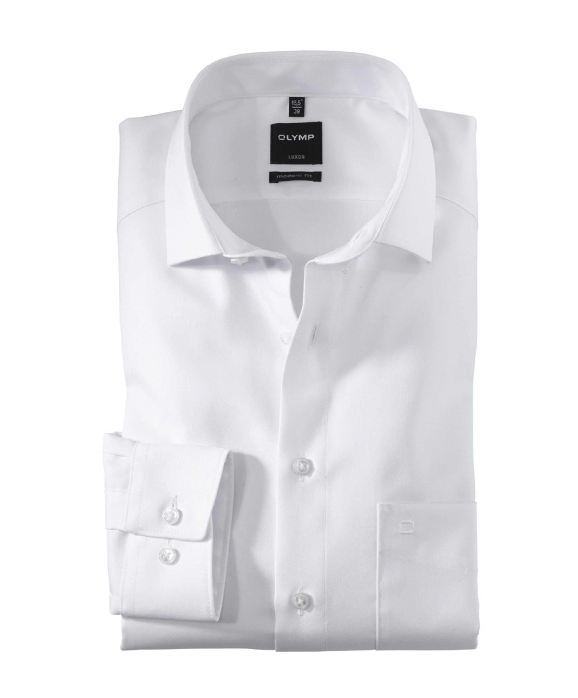 Heren overhemd lange mouw wit