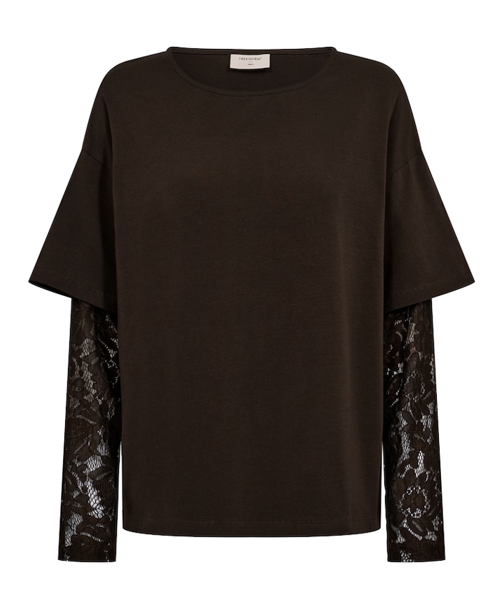 Dames longsleeve bruin