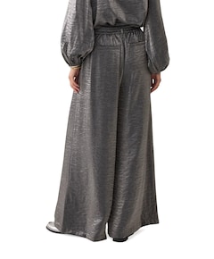 Metallic shine broek grijs