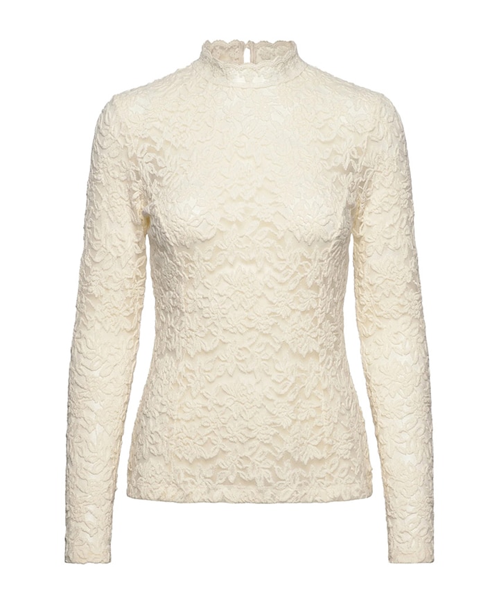 Dames longsleeve ecru