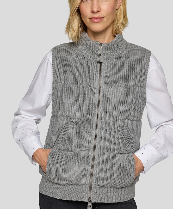 Dames gilet grijs