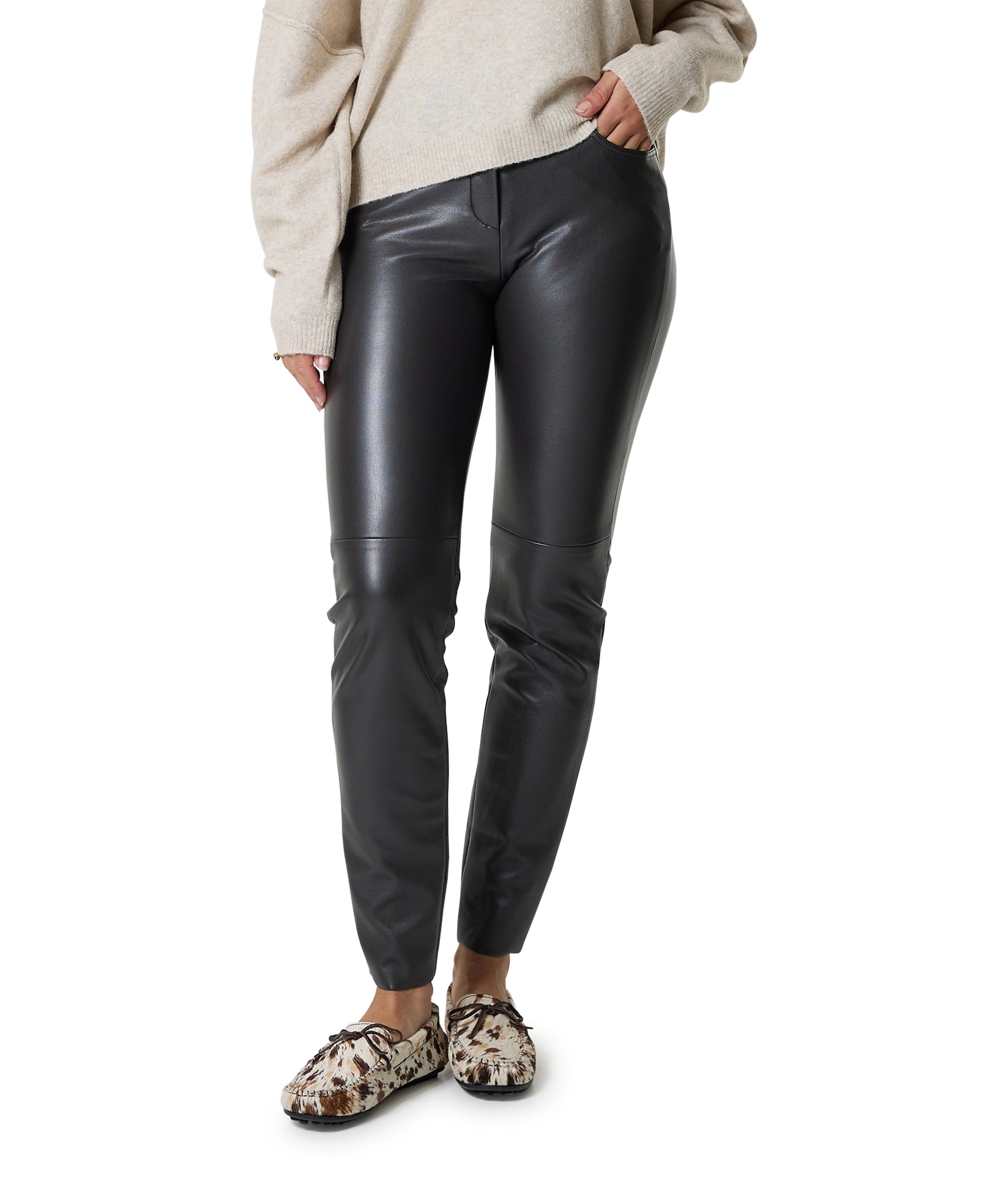 SKINNY dames broek bruin