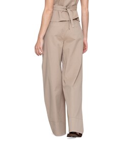 Wide dames broek beige