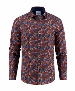 Overhemd lange mouw bordeaux