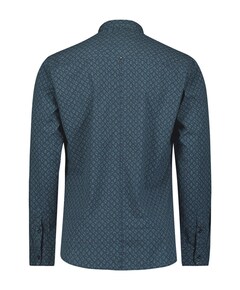 Heren overhemd lange mouw blauw