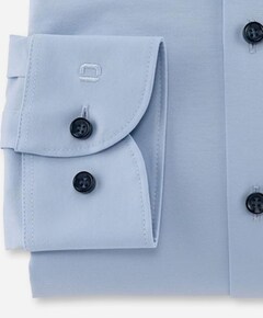 Heren overhemd lange mouw blauw