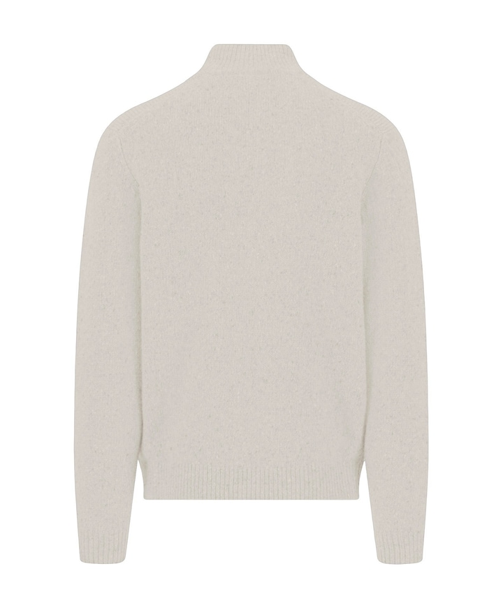 Heren trui met rits beige