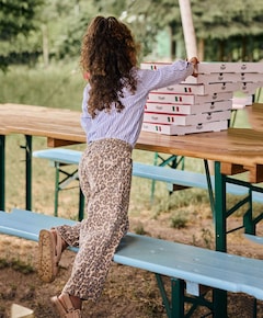 Wide Cargo meisjes broek beige